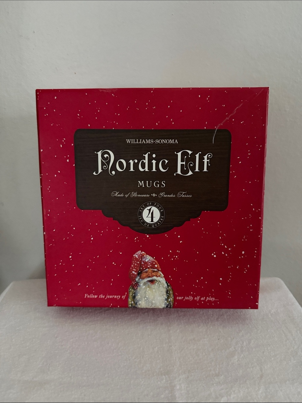 Williams Sonoma Set of Four Nordic Elf Mugs